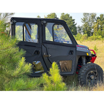Seizmik 52‑06025KIT Rear Framed Door Kit – Polaris Ranger Crew XP 1000 (2018‑2025) – Heavy‑Duty Steel Frame & PVC Textile – Bolt‑On