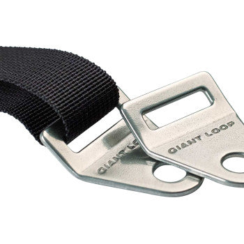 Giant Loop Stainless Steel Luggage Mounts | Strap Anchor Kit – Black/Aluminum
