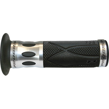 Pro Grip 728 Superbike / Sportbike Motorcycle Grips – 7/8" Open‑End Rubber & Anodized Aluminum – 122mm – Made in Italy