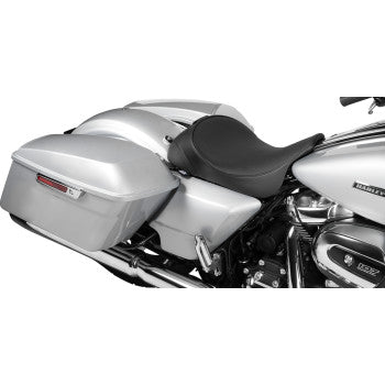 Drag Specialties Smooth Solo Front Seat with Backrest Option for Harley FL Touring 2008‑2023