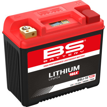 BS Battery BSLi‑10 Max Lithium LiFePO4 750A CCA high‑output touring ATV snow watercraft battery