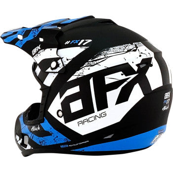 AFX  FX-17 Offroad Motorcycle ATV Helmet - Attack - Matte Black/Silver Choose Size / Color