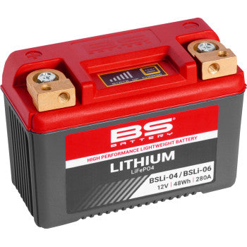 BS Battery BSLi‑04/06 Lithium LiFePO4 lightweight 280A CCA motorcycle ATV UTV battery