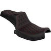 Drag Specialties Predator III Seat 0810‑2468 Double Diamond Red Stitch for Indian Challenger / Chieftain PowerPlus