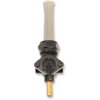 DRAG SPECIALTIES 0705-0306 Fuel Petcock Valve- Downward - Gloss Black - 22 mm