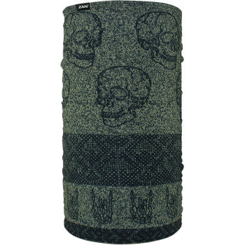 ZAN Headgear Motley Tube Fleece Lined Neck Gaiter Face Mask Warm Microfleece Insulated Balaclava Scarf Beanie Ear Warmer Finished Hems Cold Weather