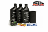 Yamaha Rhino 450 (06–09) Oil Change Filter Kit – Moose Offroad Oil, HF303 Filter, NGK Plug, Emgo Air Filter with 6" Yamaha Decal Sticker