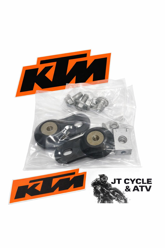 KTM Husqvarna 2‑Stroke Exhaust Pipe Mount Kit 50‑300cc 1998‑UP Rubber Pipe Stays Clip Nuts Bolts w Free KTM Decal SX XC XC‑W EXC TC