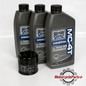 Suzuki SV650 Oil Change Kit with BelRay 10W‑40 motor oil and HifloFiltro oil filter for 1999‑UP models
