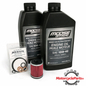 Yamaha YZ250F YZ450F WR250F WR450F Oil Change Filter Kit with Moose Offroad 10W‑40 motor oil, oil filter, and gaskets for 4‑stroke models
