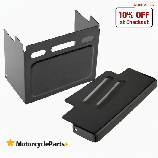Black Gloss Battery Cover Kit Harley Dyna FXDWG