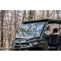 Moose Offroad 2317‑0518 Glass Windshield for Can‑Am Defender with dual vents and powder‑coated frame