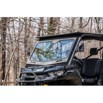 Moose Offroad 2317‑0518 Glass Windshield for Can‑Am Defender with dual vents and powder‑coated frame