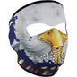 ZAN Headgear Neoprene Full Face Mask Windproof Adult One Size Nylon Bound Edges Hook Loop Closure Helmet Compatible Adventure Street Off Road Choose Design