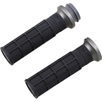 ODI Harley‑Davidson 2008–2023 TBW: V‑Twin Lock‑On™ Hart‑Luck Signature Full‑Waffle Grip Set – Made in USA – V31HTW