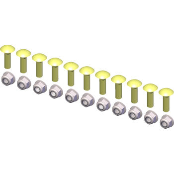 KFI Wear Bar Hardware Kit – Replacement Bolts & Nuts for Pro Series, Sno‑Devil, Flex Blade & 48"–72" Wear Bars – Set of 12 Bolts + 12 Nuts