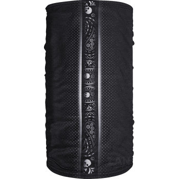 ZAN Headgear Motley Tube Fleece Lined Neck Gaiter Face Mask Warm Microfleece Insulated Balaclava Scarf Beanie Ear Warmer Finished Hems Cold Weather
