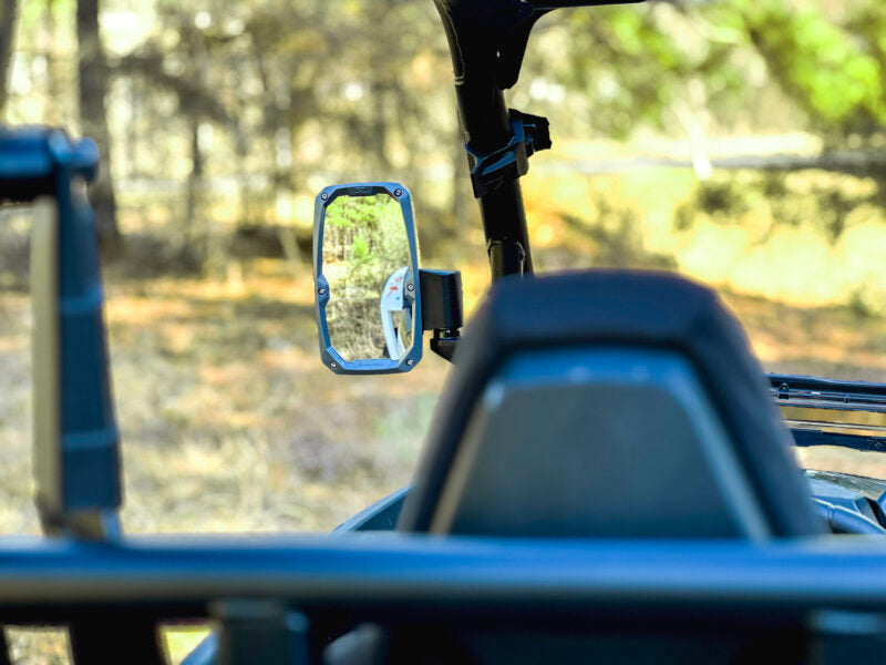 Seizmik Embark UTV Side View Mirrors 18114 – Vertical Adjustable Clamp Mirror Pair for Polaris Ranger, RZR, Can‑Am, Honda, Kawasaki – Fits 1.75″–2″ ROPS