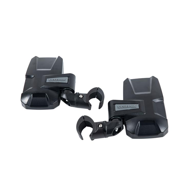 Seizmik Embark UTV Side View Mirrors 18114 – Vertical Adjustable Clamp Mirror Pair for Polaris Ranger, RZR, Can‑Am, Honda, Kawasaki – Fits 1.75″–2″ ROPS