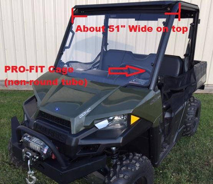 2015–2025 Polaris Ranger SP570 / Mid‑Size 500 / 570 / EV Aluminum Roof – PRO‑FIT Cage – Aircraft‑Grade .100 Top
