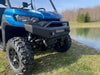 Can‑Am Defender front brush guard with stinger tube and winch‑ready mounting