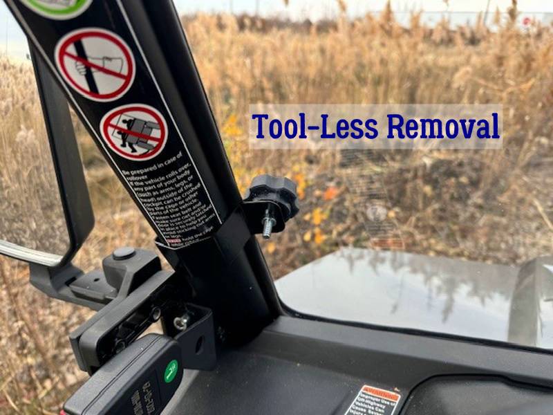 2023–2025 CFMOTO UForce 600 Hard‑Coated AR2 Polycarbonate Windshield – DOT Rated – Tool‑Less Removal