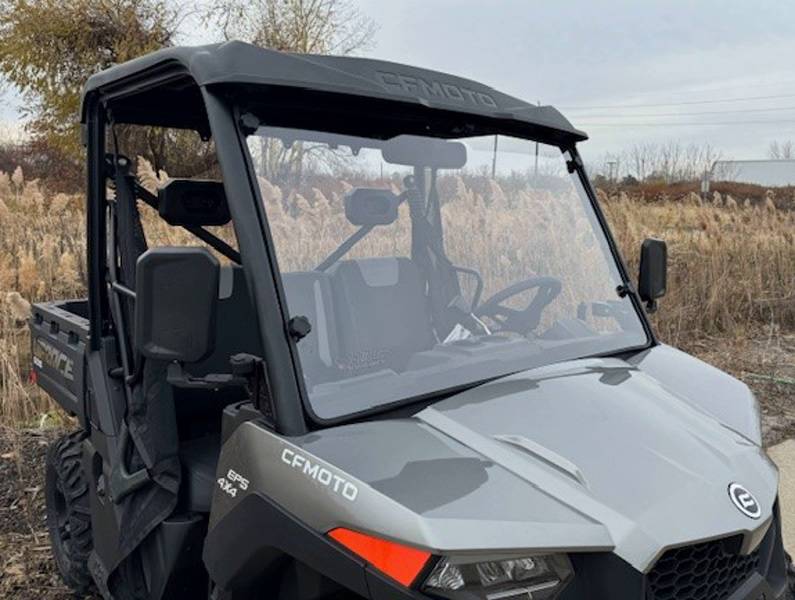 2023–2025 CFMOTO UForce 600 Hard‑Coated AR2 Polycarbonate Windshield – DOT Rated – Tool‑Less Removal
