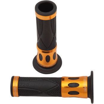 Pro Grip 728 Superbike / Sportbike Motorcycle Grips – 7/8" Open‑End Rubber & Anodized Aluminum – 122mm – Made in Italy