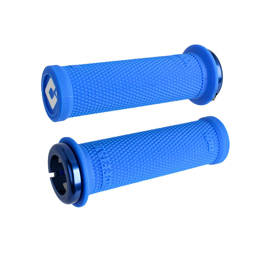 ODI Ruffian Mini V2.1 Lock-On Grips 110mm – Soft Compound Diamondized Pattern – Single Clamp V2.1 System – Small Flange – Ultra-Thin 29.5mm Profile – Slip-Free Performance