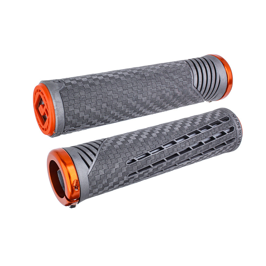 ODI CF Carbon Fiber Grips V2.1 Lock-On 135mm for ATV, PWC, Bicycle, Mountain Bike, E‑Bike with Thumb Throttle – Carbon Fiber Reinforced Ends – Medium OD 31.5mm – Performance Lock-On Grip System