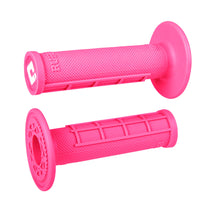 Load image into Gallery viewer, ODI Ruffian Half Waffle MX Motorcycle Dirtbike E-Bike Medium Compound Rubber Grips Yellow for Twist Throttle Made in The USA
