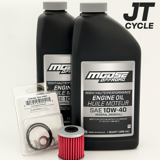 Kawasaki KX450F 16-UP Oil Change Kit with Moose Offroad 10W-40 and HiFlo Filter with Gaskets