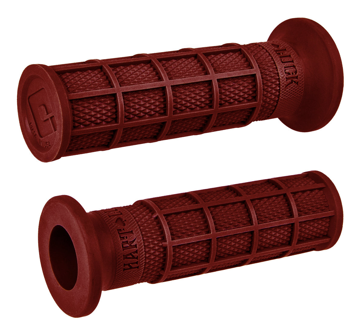 ODI HART-LUCK SIGNATURE FULL-WAFFLE SLIP-ON RUBBER 1" MOTORCYCLE STREET CRUISER HARLEY V-TWIN GRIPS