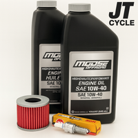 Yamaha Raptor 700 700R 06‑UP Oil Change Tune‑Up Kit – Moose Offroad 10W‑40, HiFlo Filter, NGK Spark Plug