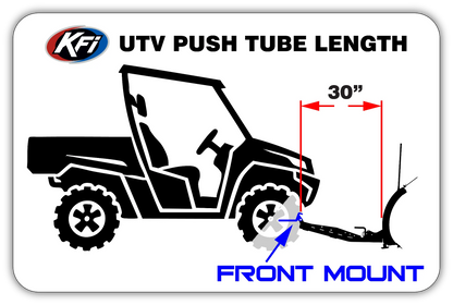 Open Trail KFI 106300 UTV Snow Plow Push Tube – PRO 2.0 Square Tube System – Made in USA