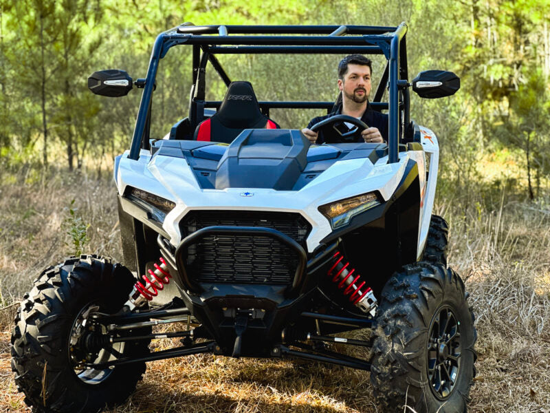 Seizmik Photon UTV Mirrors 18112 – Cast Aluminum Side View Mirror Pair for Polaris Ranger, RZR, Can‑Am, Honda, Kawasaki – Fits 1.75″–2″ ROPS