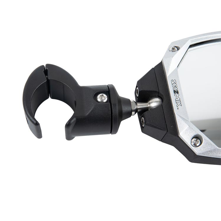 Seizmik Photon UTV Mirrors 18112 – Cast Aluminum Side View Mirror Pair for Polaris Ranger, RZR, Can‑Am, Honda, Kawasaki – Fits 1.75″–2″ ROPS