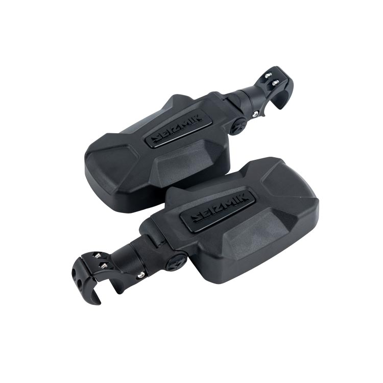 Seizmik Pursuit UTV Side View Mirrors 18110 – Cast Aluminum Mirror Pair for Polaris Ranger, RZR, Can‑Am, Honda, Kawasaki – Fits 1.75″–2″ ROPS