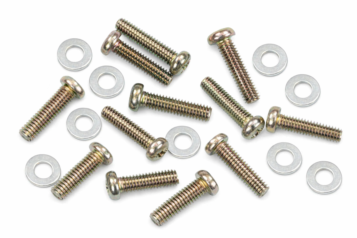 OEM Mikuni / Keihin Carb Float Bowl Screws with Washers – M4 × 16 mm – 10‑Count Set