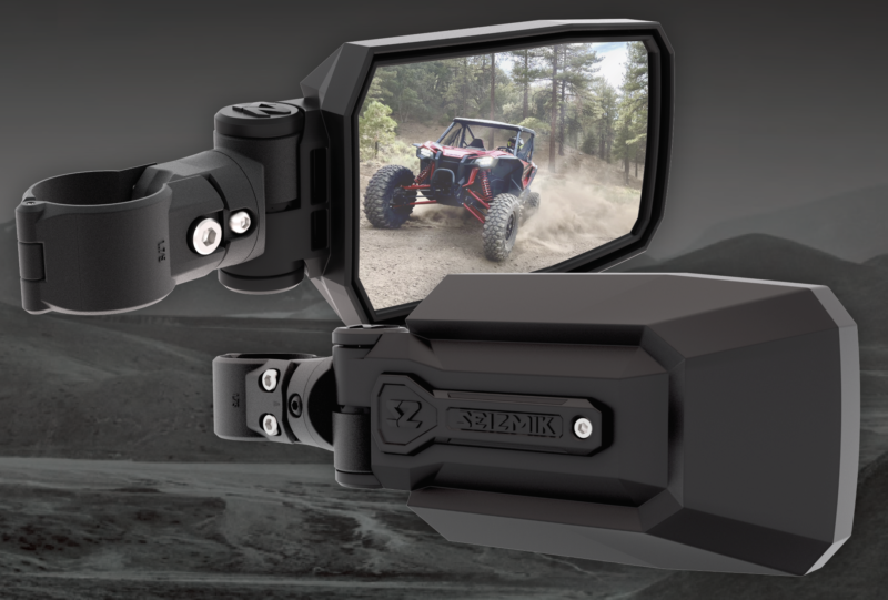 Seizmik Trail Rider Side View Mirrors Set (Pair) – Universal 1.75″ Inch Round Tube
