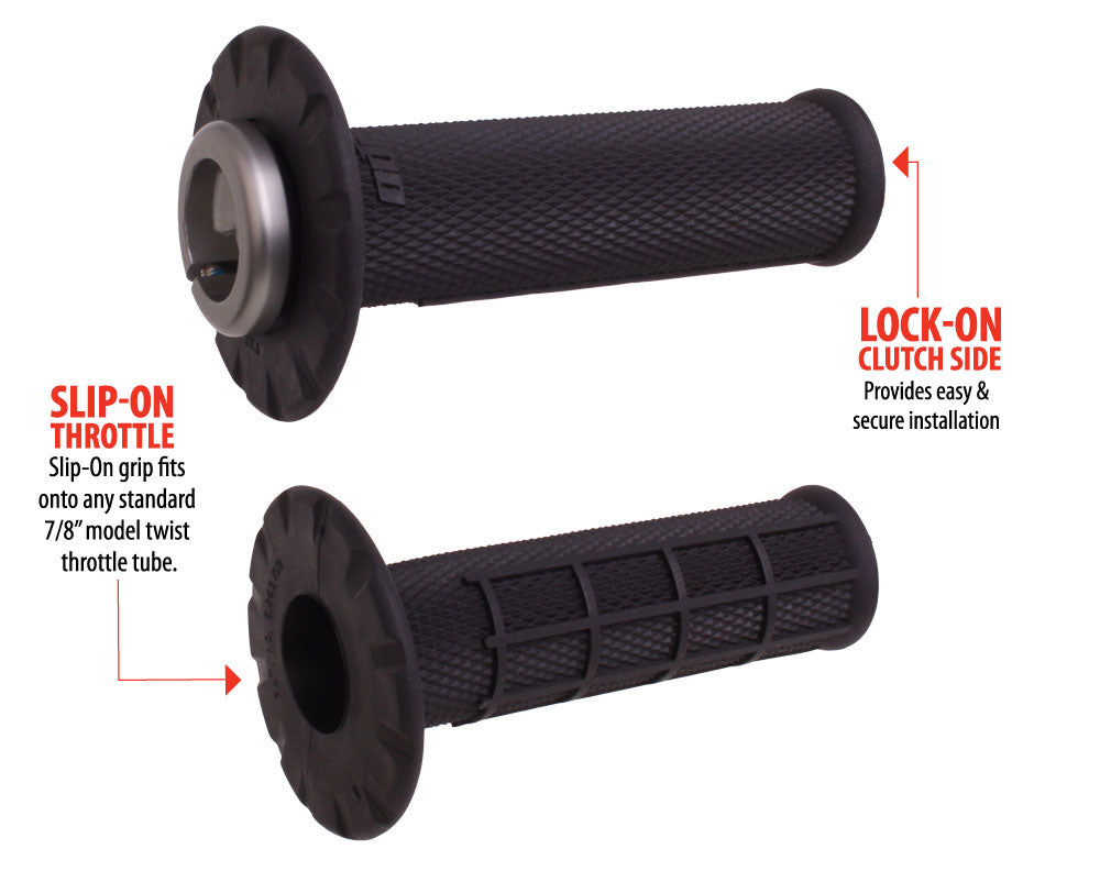 ODI Universal Half Waffle MX Dirtbike Offroad Grips E-Bike Twist Throttle Only