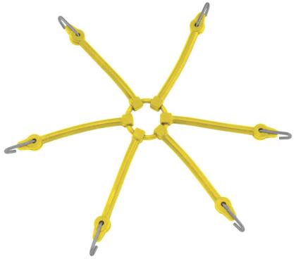 QuadBoss 563558 yellow tire chain bungee tensioners ATV UTV snow chain stretchers