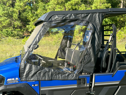 Seizmik Soft Upper Doors with Zippered Windows – Fits Kawasaki Mule Pro‑FX / FXT / DX / DXT (Front Row Only) – Marine‑Grade Canvas & Aqua‑View Vinyl