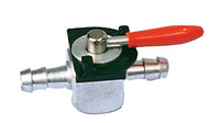 1/4" straight cut-off fuel valve petcock with red handle for ATV, UTV, and motorcycle fuel systems.