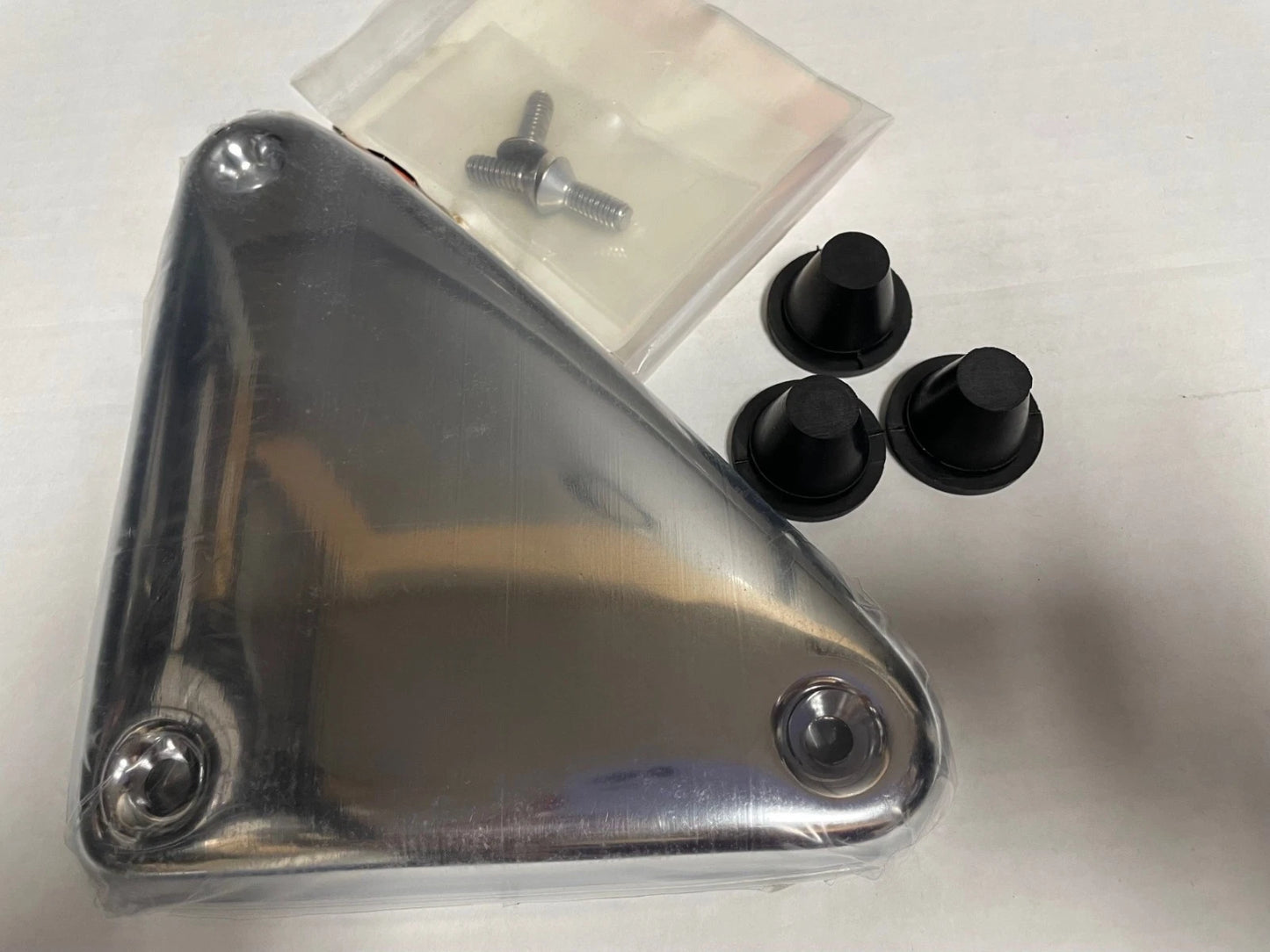 Chrome Ignition Module Side Cover Harley XL Sportster 883 86-03 + Hardware Kit with Rubber Grommets