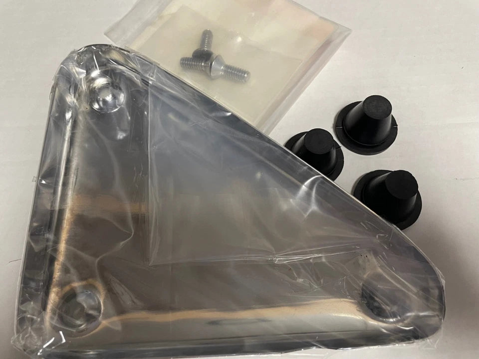 Chrome Ignition Module Side Cover Harley XL Sportster 883 86-03 + Hardware Kit with Rubber Grommets