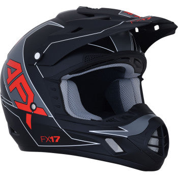 AFX 0110-6485 FX-17 Offroad Motorcycle ATV Helmet - Aced - Matte Black/Red - Medium