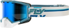 FLY Racing Focus Snow Goggle White Blue with Blue Mirror Dual‑Pane Lens