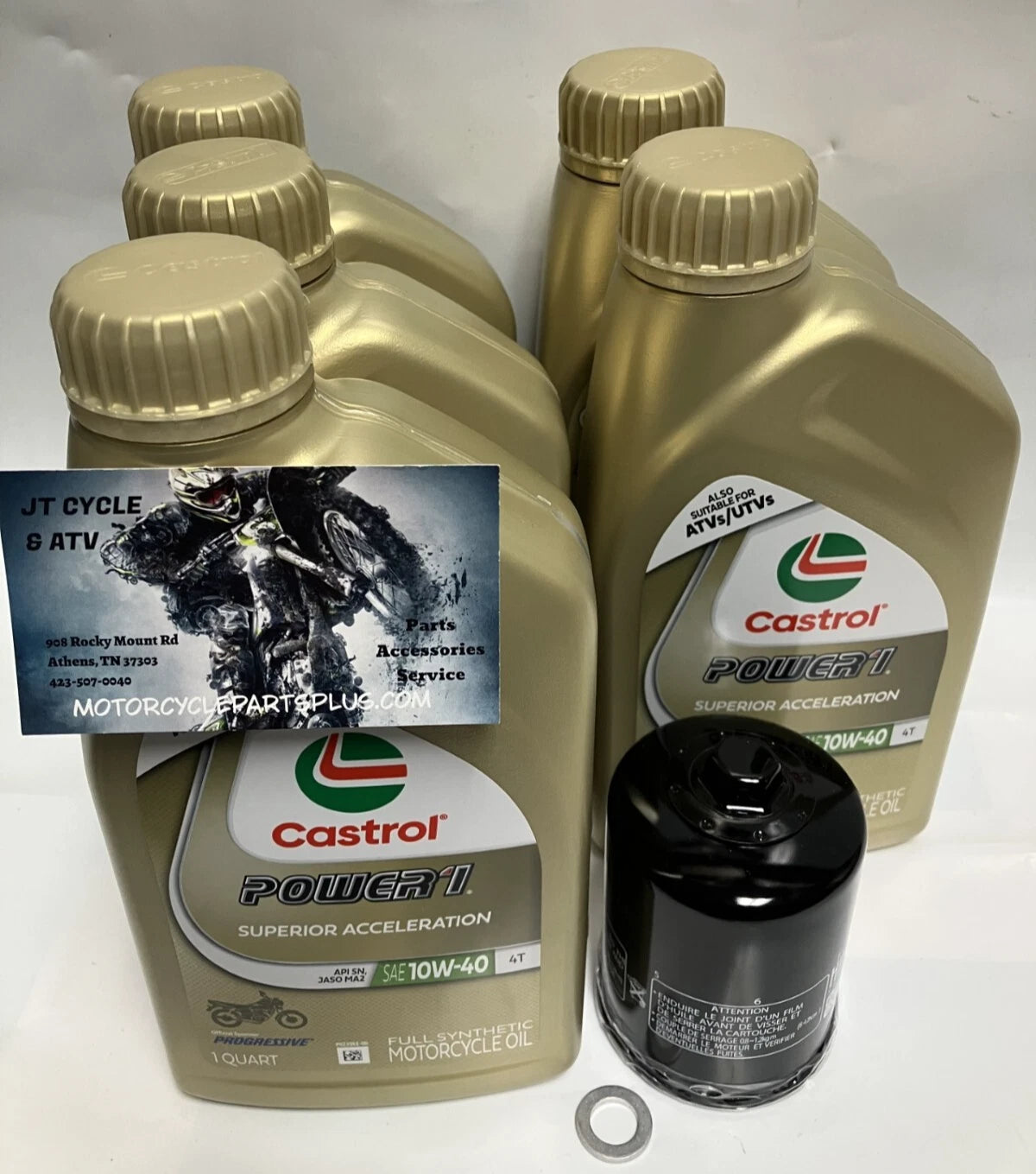 Victory Motorcycle Full Synthetic Oil Filter Change Kit Hammer Boardwalk Vegas Vision Service Maintenance Drain Plug Washer