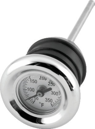 Bikers Choice 84-99 Softail 82-03 XL Chrome Oil Tank Dipstick / Temperature Gauge
